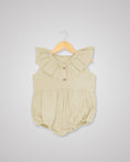 Load image into Gallery viewer, Linen Frill Collar Romper