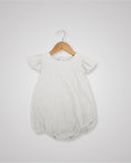 Load image into Gallery viewer, Linen Frill Sleeve Romper