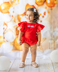 Load image into Gallery viewer, Cotton Lilly Bow Back Romper