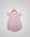 Load image into Gallery viewer, Linen Frill Sleeve Romper