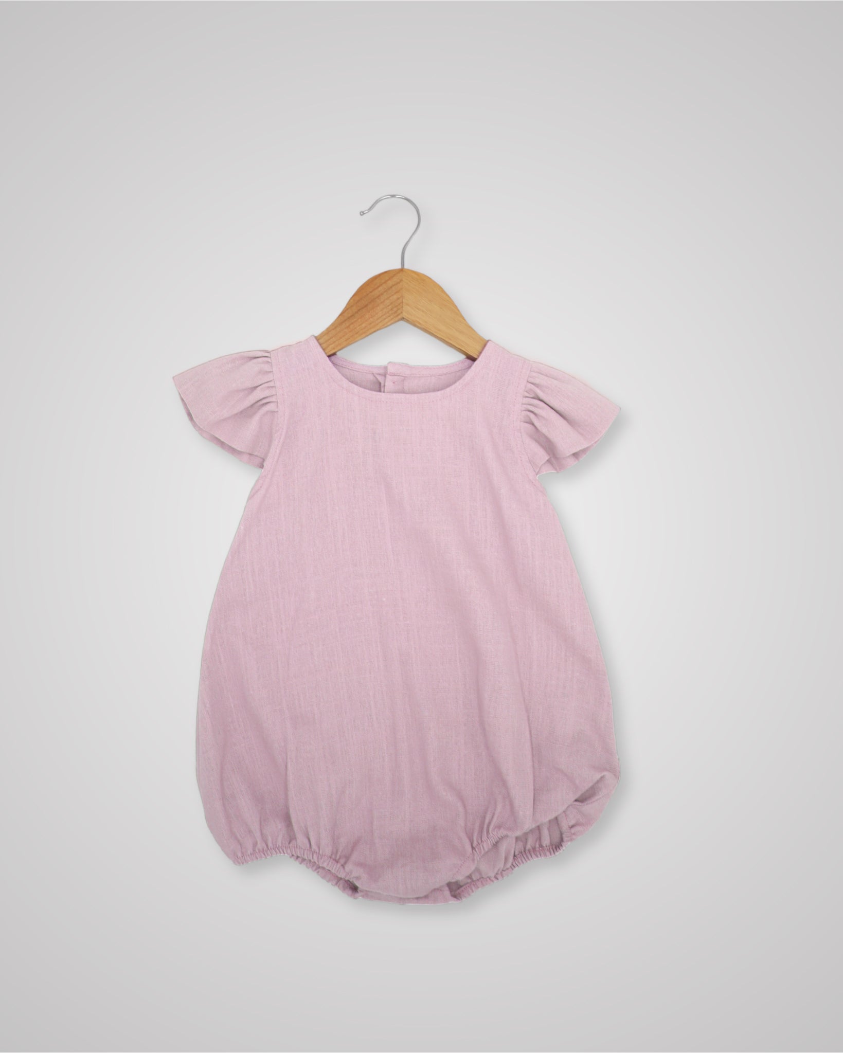 Linen Frill Sleeve Romper