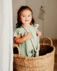 Load image into Gallery viewer, Linen Frill Sleeve Romper