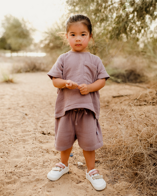 Muslin Pocket Top & Shorts Set