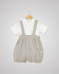 Load image into Gallery viewer, Linen Bloomer Shorts With Braces & Shirt Set