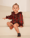 Load image into Gallery viewer, Ready-Made: Tartan Frill Top & Bloomer Set