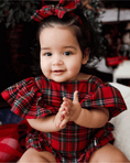 Load image into Gallery viewer, Tartan Lilly Romper