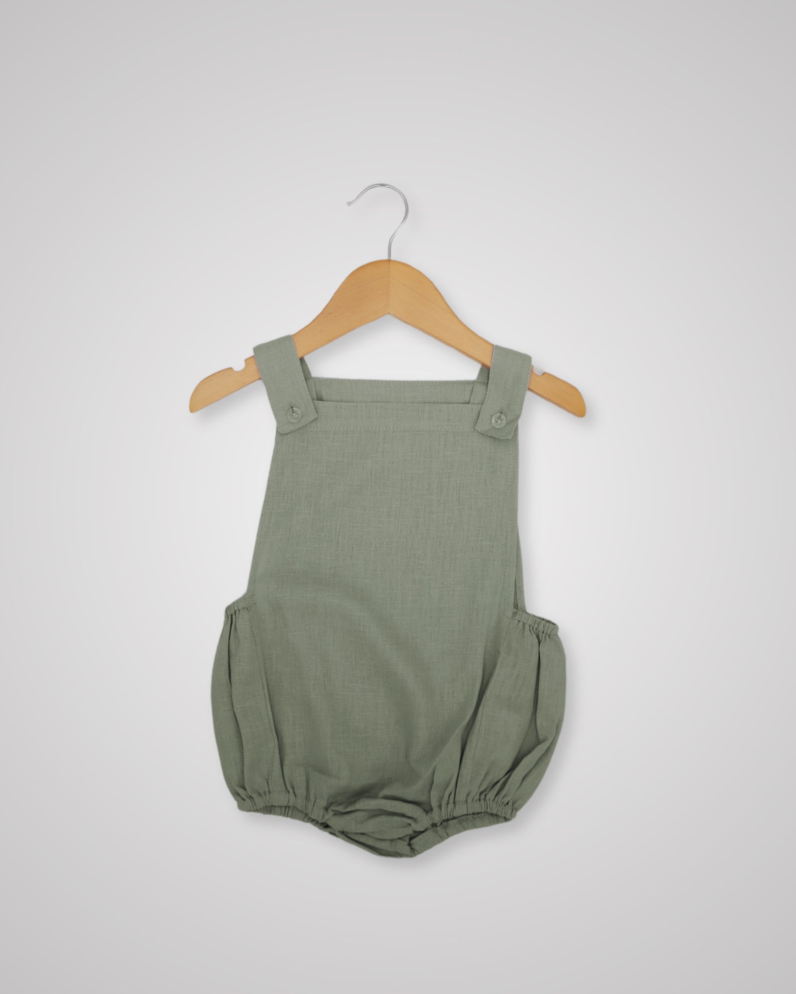 Unisex Linen Button Romper