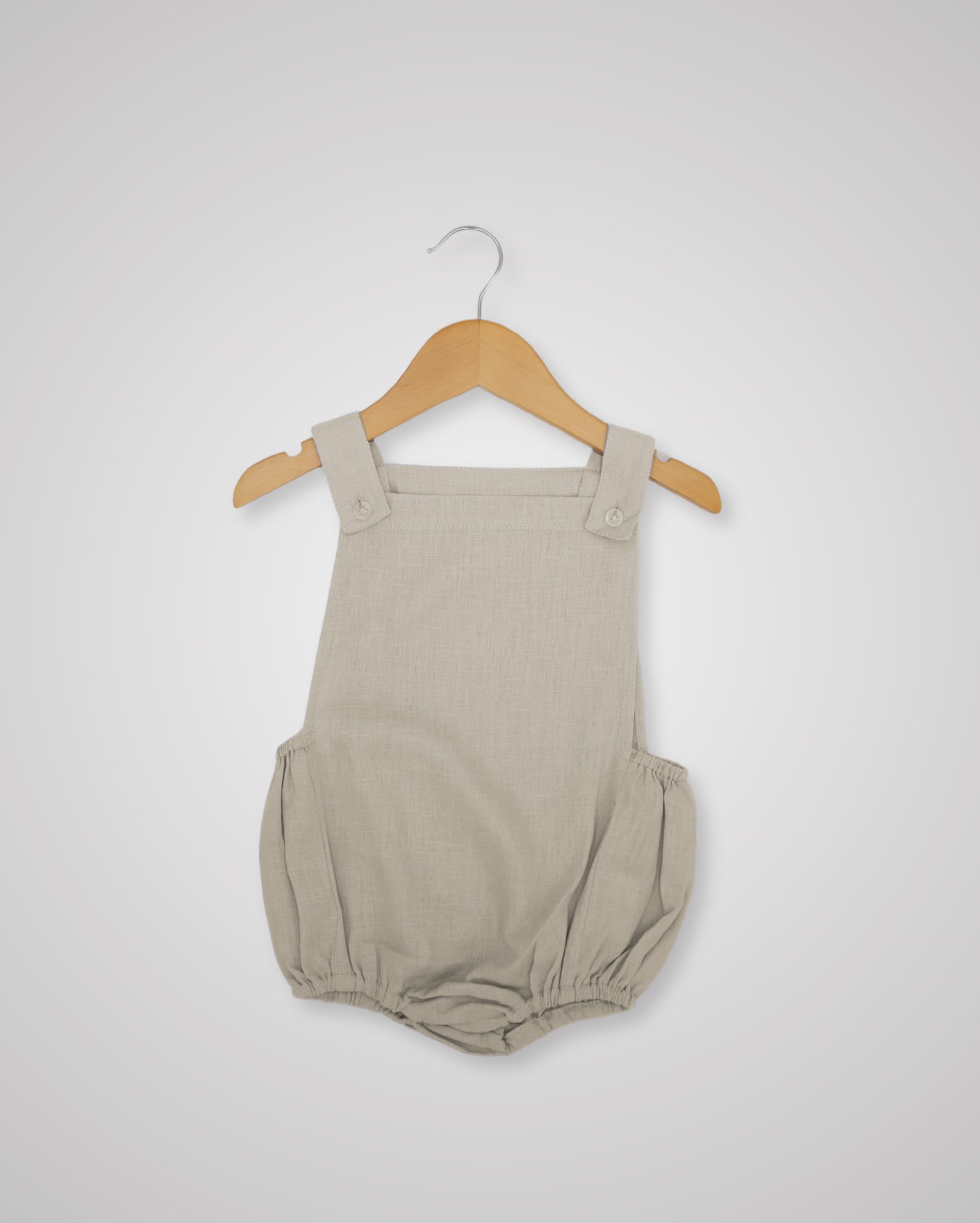 Unisex Linen Button Romper