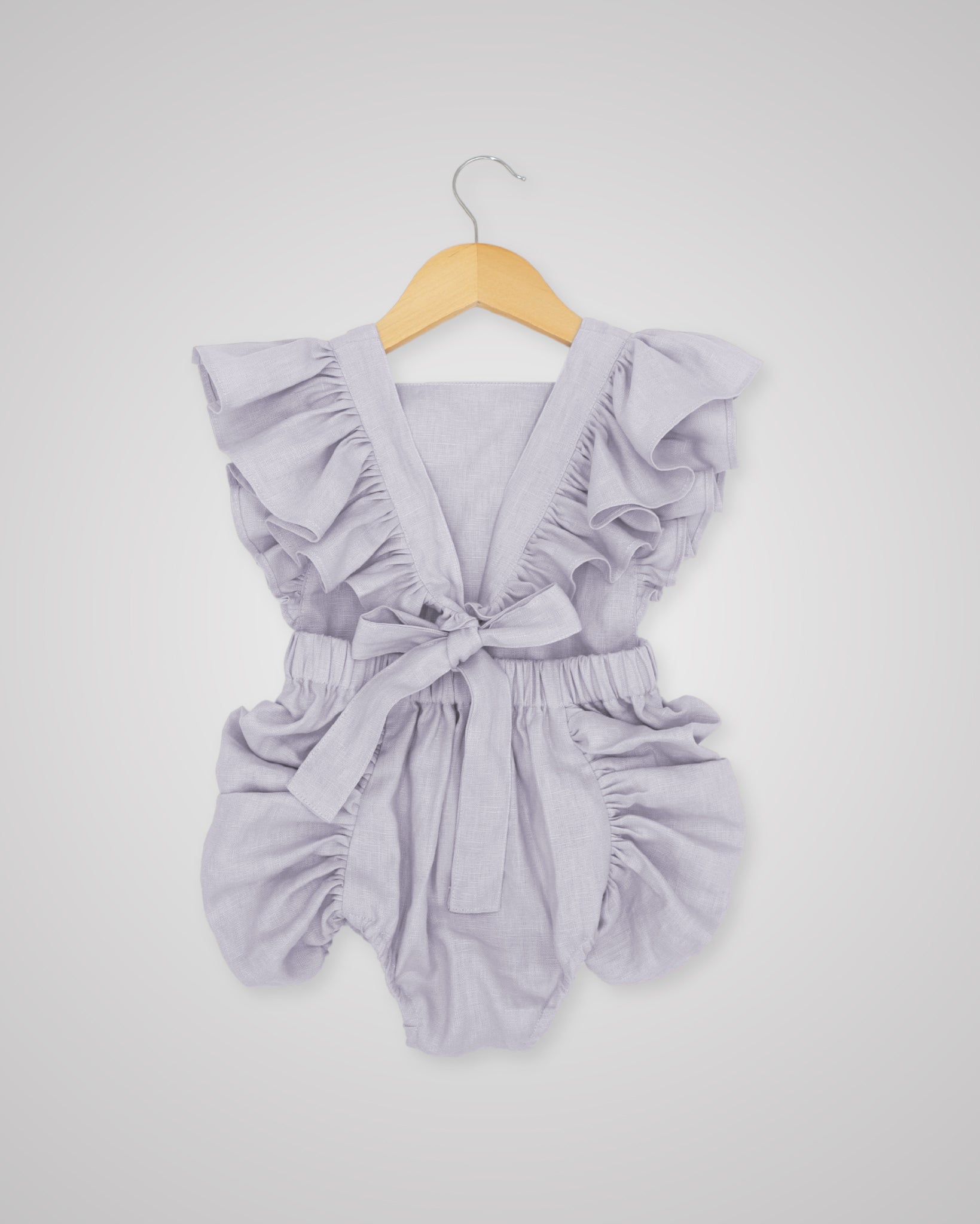 Linen Lilly Bow Romper