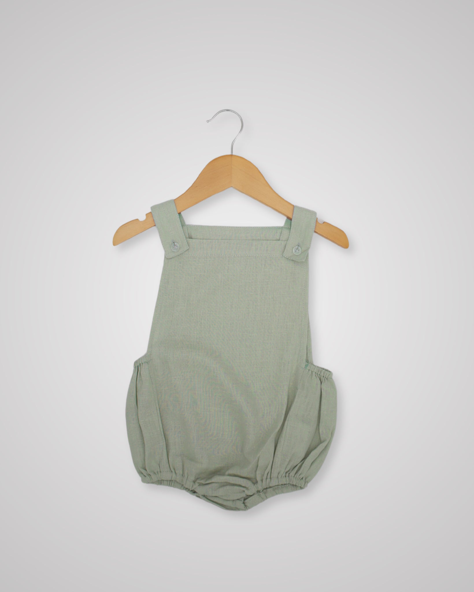 Unisex Linen Button Romper