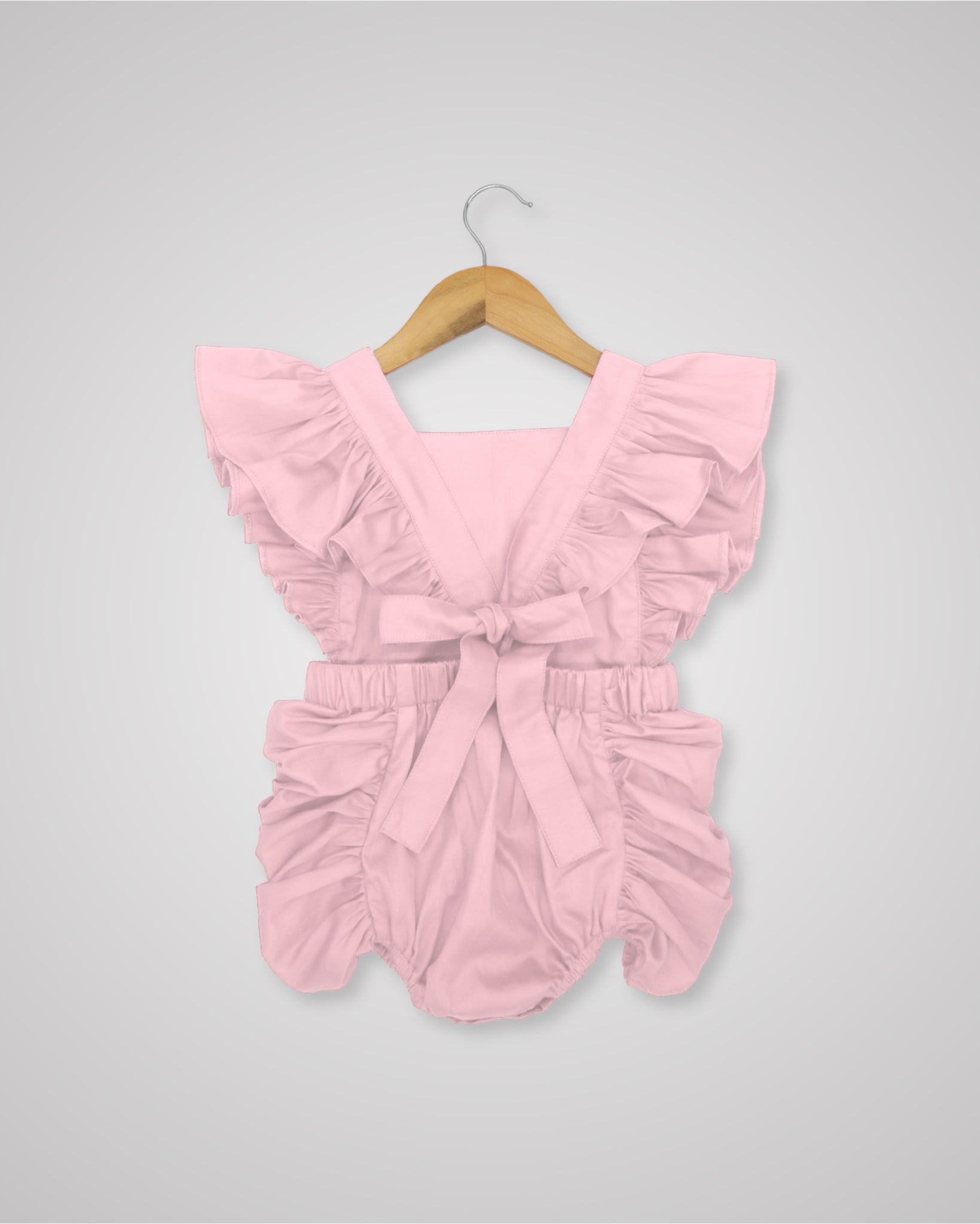 Cotton Lilly Bow Back Romper