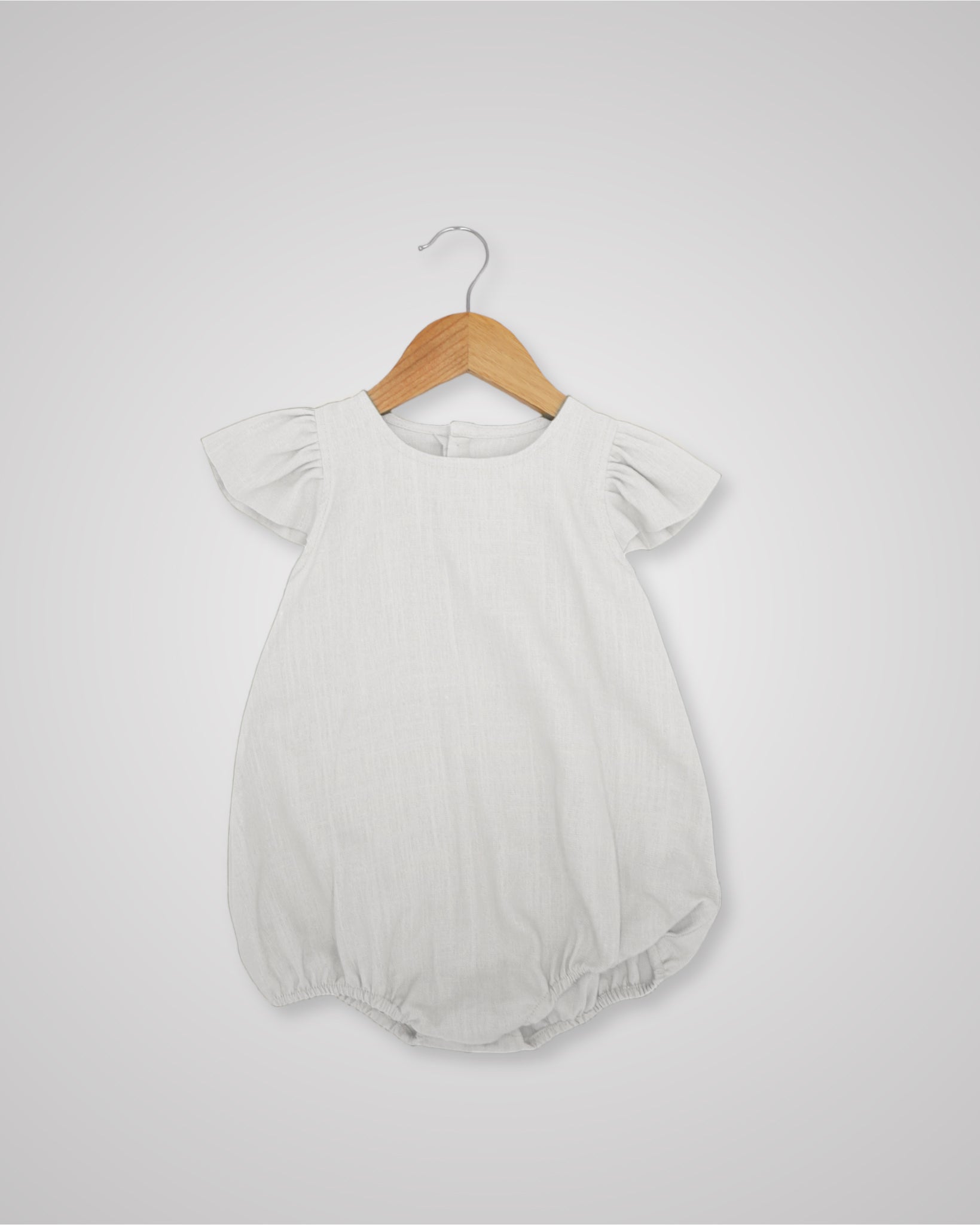 Linen Frill Sleeve Romper