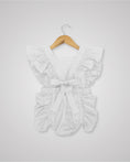 Load image into Gallery viewer, Cotton Lilly Bow Back Romper
