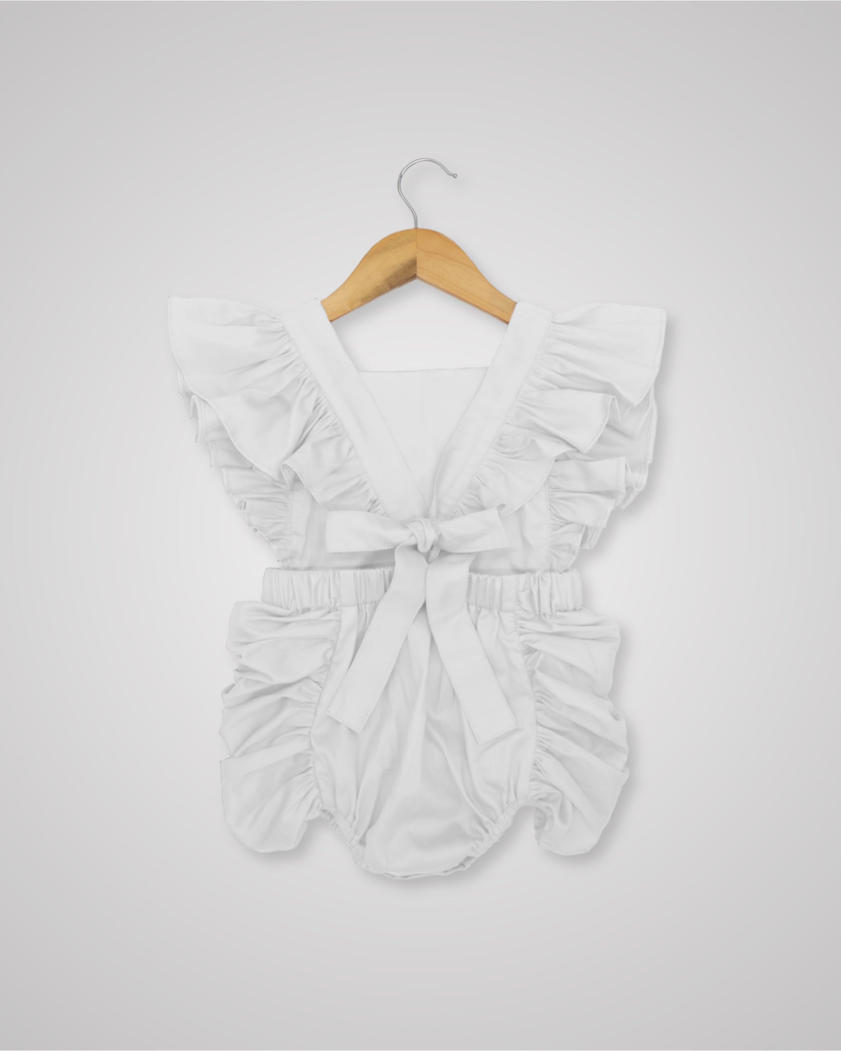 Cotton Lilly Bow Back Romper