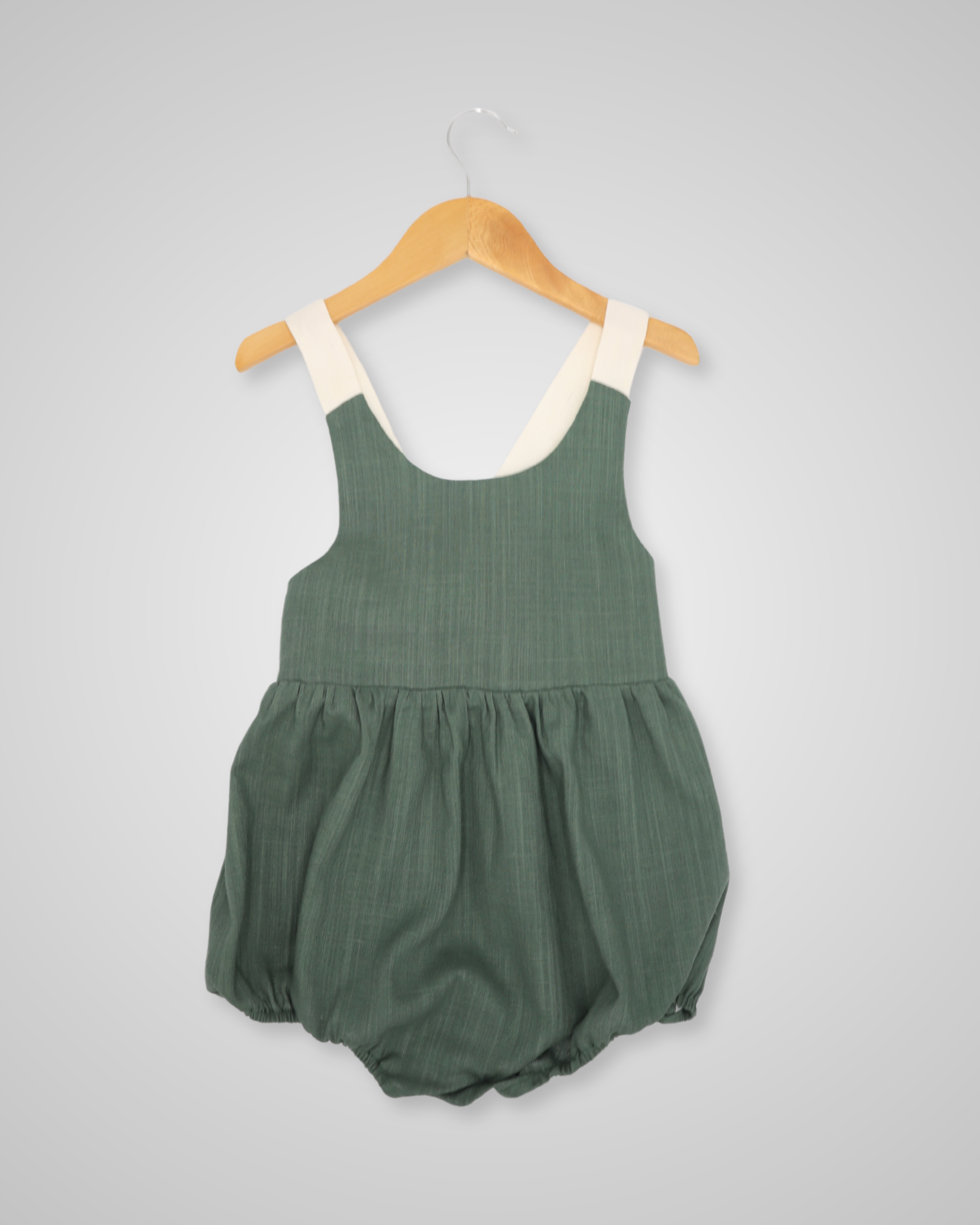 Linen Bow Back Romper