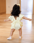 Load image into Gallery viewer, Linen Lilly Bow Romper
