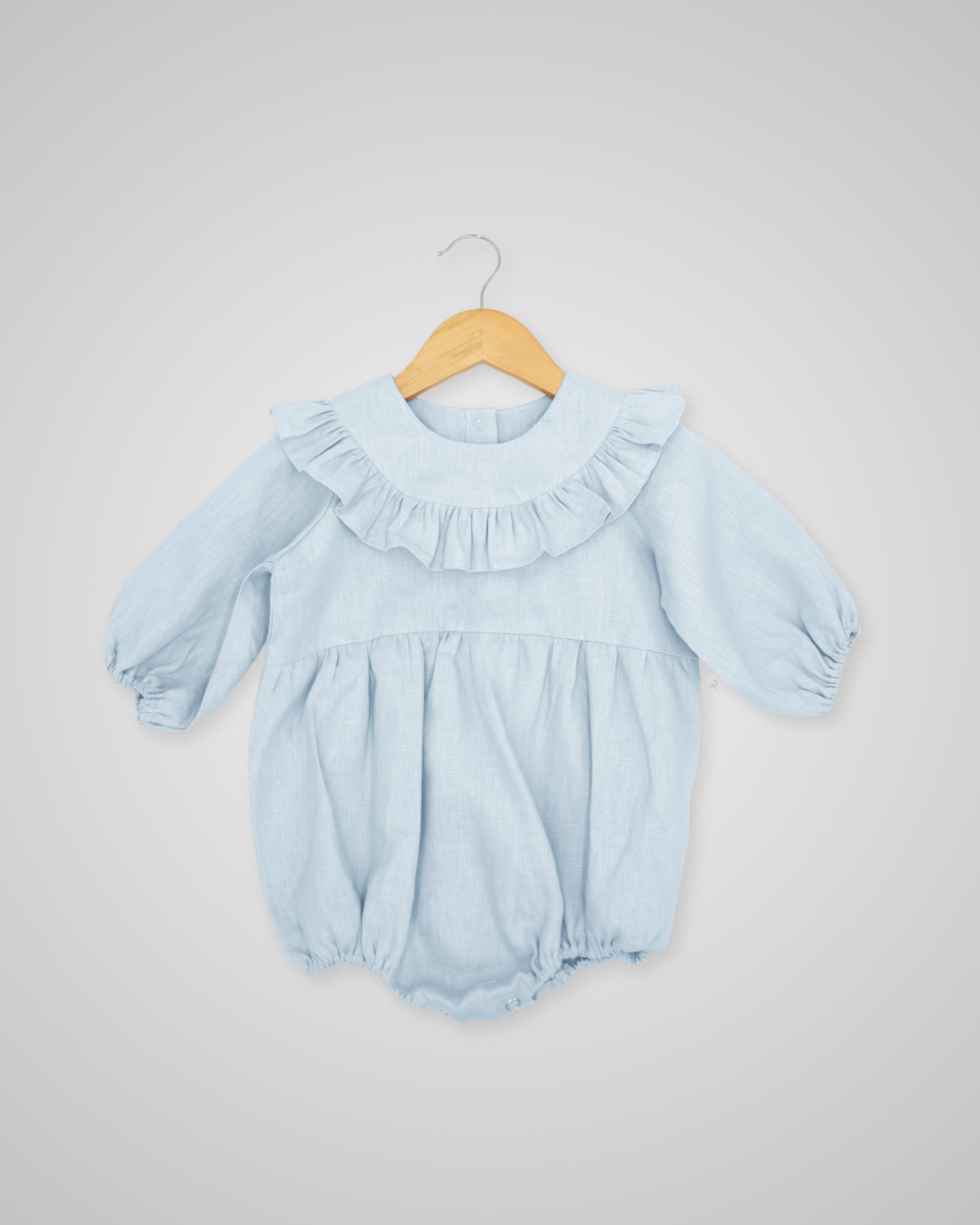 Long-Sleeved Linen Rosie Romper