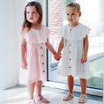 Load image into Gallery viewer, Linen Round Collar Dress
