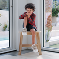 Load image into Gallery viewer, Long-Sleeved Tartan Shirt & Shorts Set
