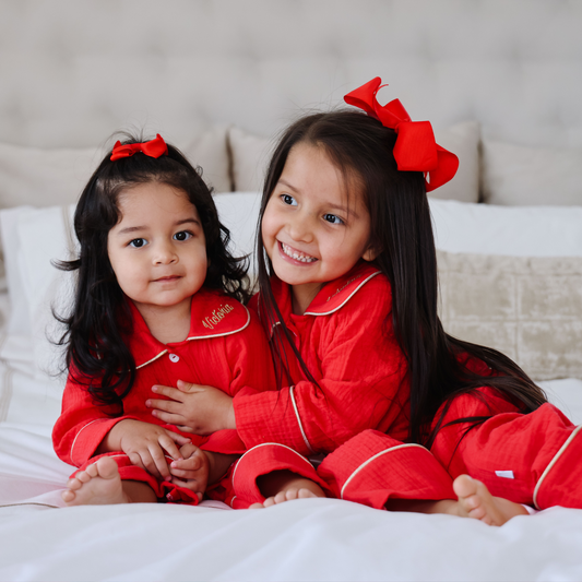 Red & Gold Muslin Pyjamas
