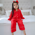 Load image into Gallery viewer, Red & Gold Muslin Pyjamas
