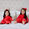Load image into Gallery viewer, Red & Gold Muslin Pyjamas
