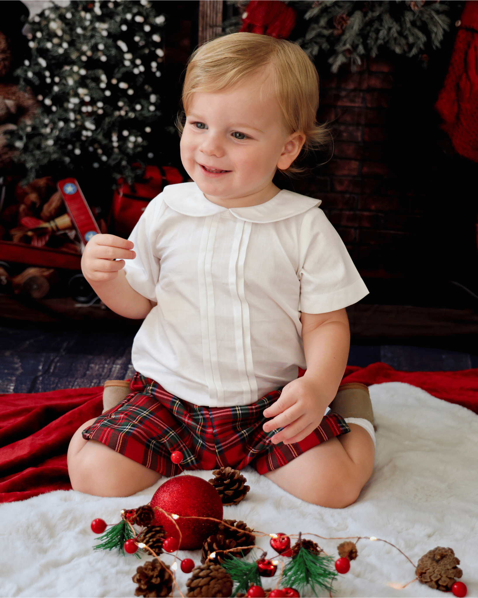Tartan Shorts & Tee Set