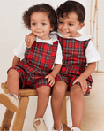 Load image into Gallery viewer, Ready-Made: Tartan Dungarees Shorts
