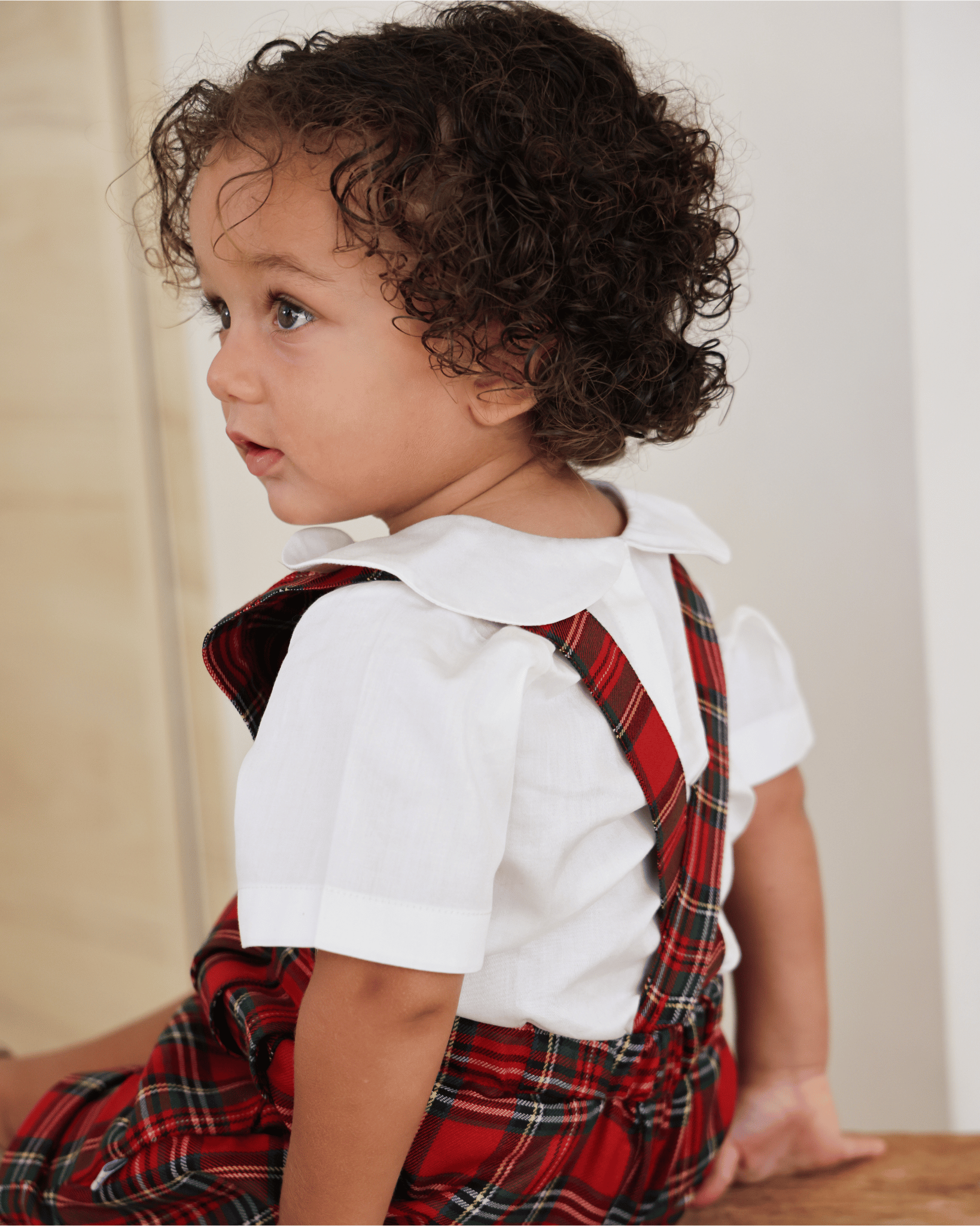 Ready-Made: Tartan Dungarees Shorts