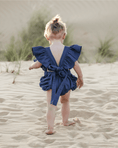 Load image into Gallery viewer, Denim Lilly Bow Romper
