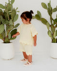 Load image into Gallery viewer, Pre-Made: Muslin Scallop Top & Shorts Set - Lemon
